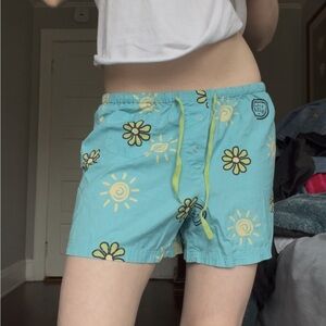 Life Is Good Blue Floral Women's Shorts